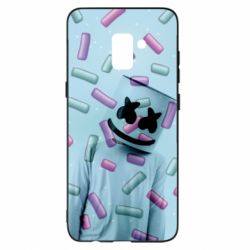 Чехол для Samsung A8+ 2018 Marshmello Dj and background - PrintSalon