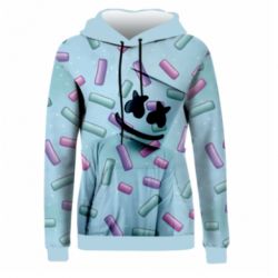 Женское 3D худи Marshmello Dj and background - PrintSalon