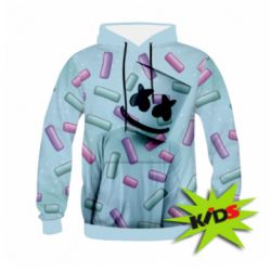 Детское 3D худи Marshmello Dj and background - PrintSalon