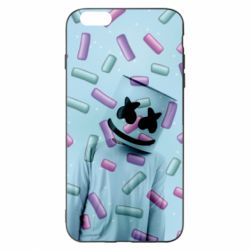 Чехол для iPhone 6 Plus/6S Plus Marshmello Dj and background - PrintSalon