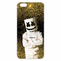 Чехол для iPhone 6 Plus/6S Plus Marshmello Dj and gold - PrintSalon