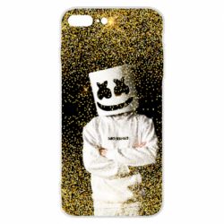 Чехол для iPhone 7 Plus Marshmello Dj and gold - PrintSalon