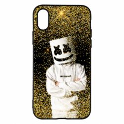 Чехол для iPhone X/Xs Marshmello Dj and gold - PrintSalon