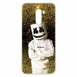 Чехол для Xiaomi Pocophone F1 Marshmello Dj and gold - PrintSalon