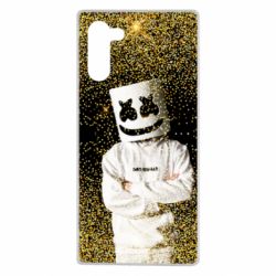 Чехол для Samsung Note 10 Marshmello Dj and gold - PrintSalon