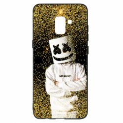 Чехол для Samsung A8+ 2018 Marshmello Dj and gold - PrintSalon