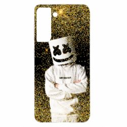 Чехол для Samsung S21 Marshmello Dj and gold - PrintSalon