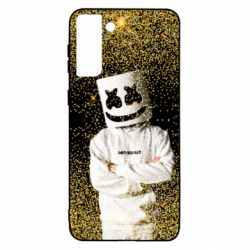 Чехол для Samsung S21+ Marshmello Dj and gold - PrintSalon