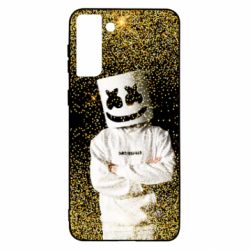 Чехол для Samsung S21 Ultra Marshmello Dj and gold - PrintSalon