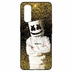Чехол для Oppo Find X2 Marshmello Dj and gold - PrintSalon