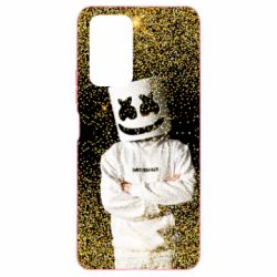 Чехол для Xiaomi Redmi Note 10 Pro Marshmello Dj and gold - PrintSalon