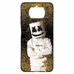 Чехол для Xiaomi Poco X3 Marshmello Dj and gold - PrintSalon