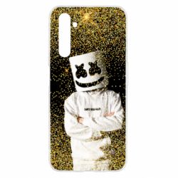 Чехол для Realme 6 Marshmello Dj and gold - PrintSalon
