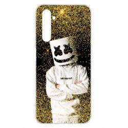 Чехол для Realme 6 Pro Marshmello Dj and gold - PrintSalon