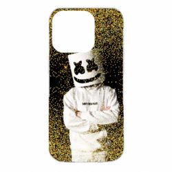 Чехол для iPhone 14 Pro Marshmello Dj and gold - PrintSalon