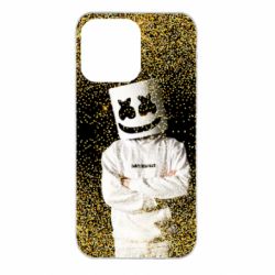 Чехол для iPhone 14 Pro Max Marshmello Dj and gold - PrintSalon