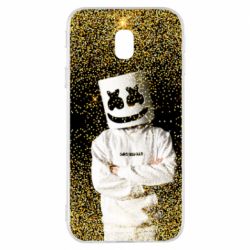 Чехол для Samsung J3 2017 Marshmello Dj and gold - PrintSalon