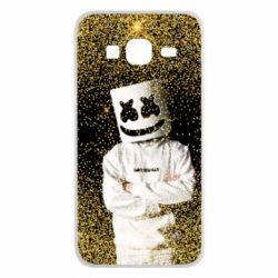 Чехол для Samsung J3 2016 Marshmello Dj and gold - PrintSalon