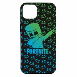 Чехол для iPhone 14 Marshmello Fortnite Dab Neon