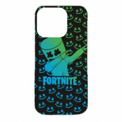 Чехол для iPhone 14 Pro Marshmello Fortnite Dab Neon - PrintSalon
