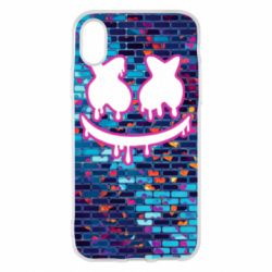 Чехол для iPhone X/Xs Marshmello logo and color background - PrintSalon