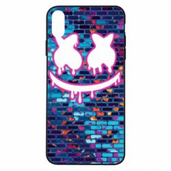 Чехол для iPhone Xs Max Marshmello logo and color background - PrintSalon
