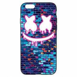 Чехол для iPhone 6/6S Marshmello logo and color background - PrintSalon