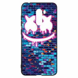 Чехол для Xiaomi Pocophone F1 Marshmello logo and color background - PrintSalon