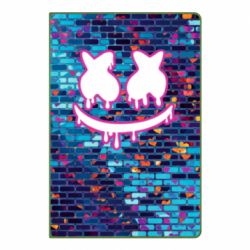 Блокнот с принто Marshmello logo and color background - PrintSalon