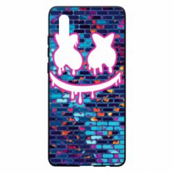 Чехол для Huawei P30 Marshmello logo and color background - PrintSalon