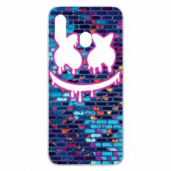 Чехол для Samsung A20 Marshmello logo and color background - PrintSalon