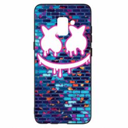 Чехол для Samsung A8+ 2018 Marshmello logo and color background - PrintSalon