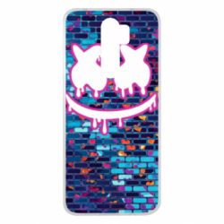 Чехол для Xiaomi Redmi Note 8 Pro Marshmello logo and color background - PrintSalon