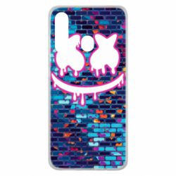 Чехол для Samsung M40 Marshmello logo and color background - PrintSalon