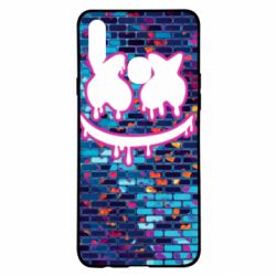 Чехол для Samsung A20s Marshmello logo and color background - PrintSalon