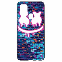 Чехол для Samsung A21s Marshmello logo and color background - PrintSalon