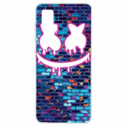 Чехол для Samsung A41 Marshmello logo and color background - PrintSalon