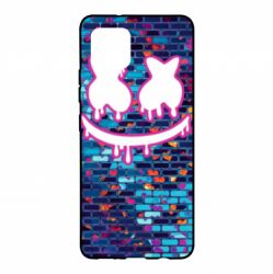 Чехол для Samsung A42 5G Marshmello logo and color background - PrintSalon