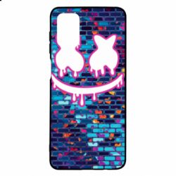 Чехол для Samsung M51 Marshmello logo and color background - PrintSalon