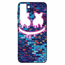 Чехол для Samsung S21+ Marshmello logo and color background - PrintSalon