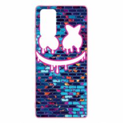 Чехол для Samsung Note 20 Marshmello logo and color background - PrintSalon