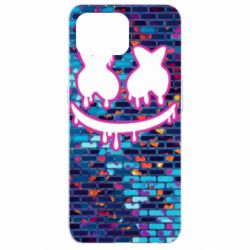 Чехол для Oppo Reno 4 Lite Marshmello logo and color background - PrintSalon