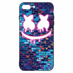 Чехол для iPhone 8 Plus Marshmello logo and color background - PrintSalon