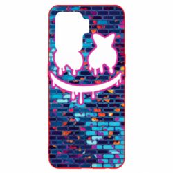 Чехол для Oppo Reno 5 Lite Marshmello logo and color background - PrintSalon