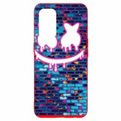 Чехол для Oppo Reno 5 4G Marshmello logo and color background - PrintSalon