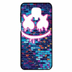 Чехол для Xiaomi Redmi Note 9S/9Pro/9Pro Max Marshmello logo and color background - PrintSalon
