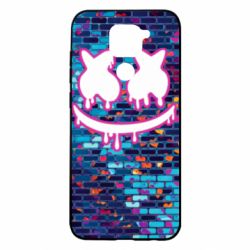 Чехол для Xiaomi Redmi Note 9/Redmi 10X Marshmello logo and color background - PrintSalon
