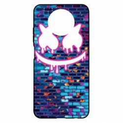 Чехол для Xiaomi Redmi Note 9 5G/Redmi Note 9T Marshmello logo and color background - PrintSalon