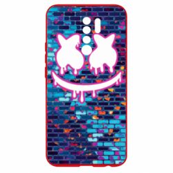 Чехол для Xiaomi Redmi 9 Marshmello logo and color background - PrintSalon
