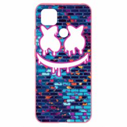 Чехол для Xiaomi Redmi 9c Marshmello logo and color background - PrintSalon